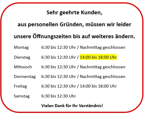 Öffnungszeiten